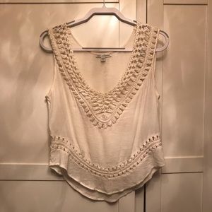 American Eagle Macrame Knit Top